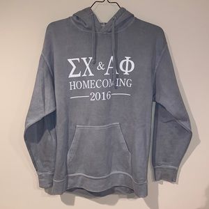 Gray alpha phi homecoming hooded sweatshirt